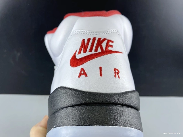 Chep Onekick Fire Jordan Tongue 5 Silver Retro DA1911-102 Red (2020) Air 0825